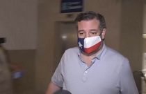 Ted Cruz en el aeropuerto de Cancún, México