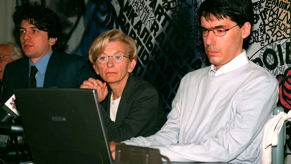 Da destra, Luca Coscioni con Emma Bonino e Marco Cappato
