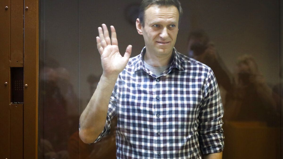 L'opposant russe Alexeï Navalny lors de son audience en appel devant la justice, ce samedi 20/02/2021