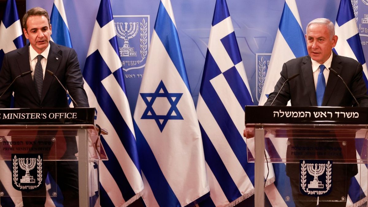 کنفرانس خبری نخست‌وزیران اسرائیل و یونان در بیت‌المقدس/ ۸فوریه ۲۰۲۱