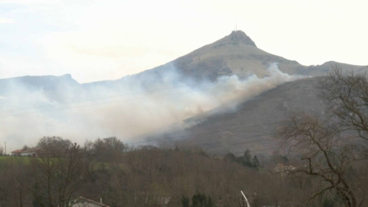 Incendio forestal en Navarra