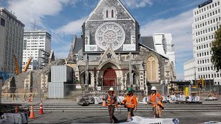 كاتدرائية كرايستشيرش قيد الترميم بعد 10 سنوات من زلزال مدمر هز ثاني مدينة في نيوزيلندا.