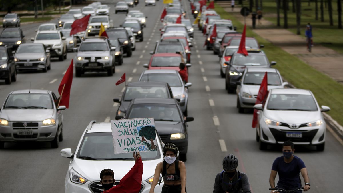 Protesto contra o governo brasileiro