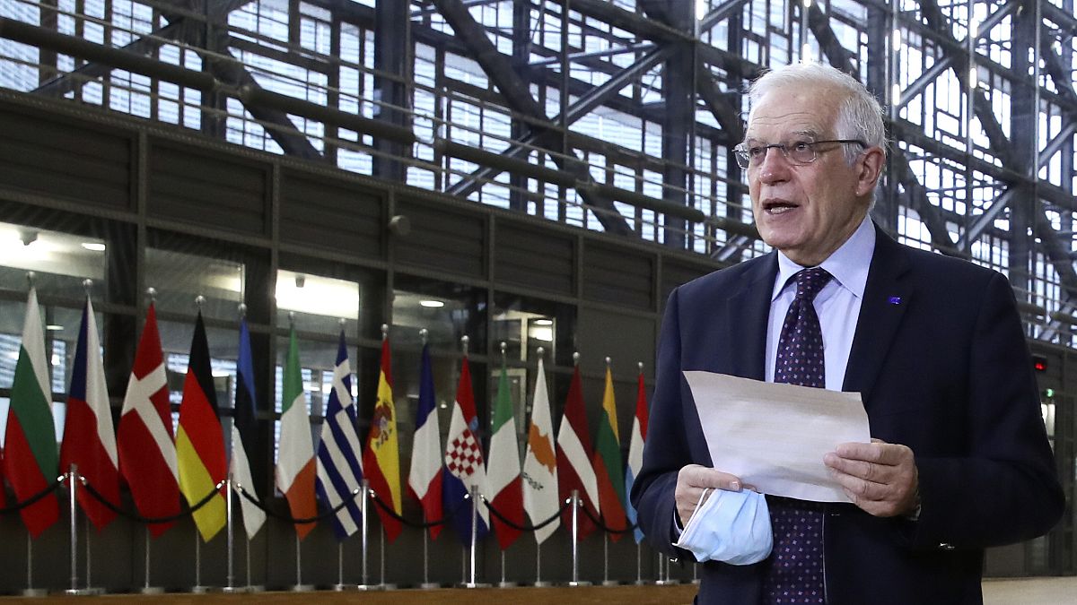 Жозеп Боррель перед заседанием Совета ЕС в Брюсселе