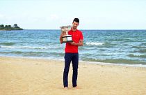 Um passeio pela praia com Novak Djokovic