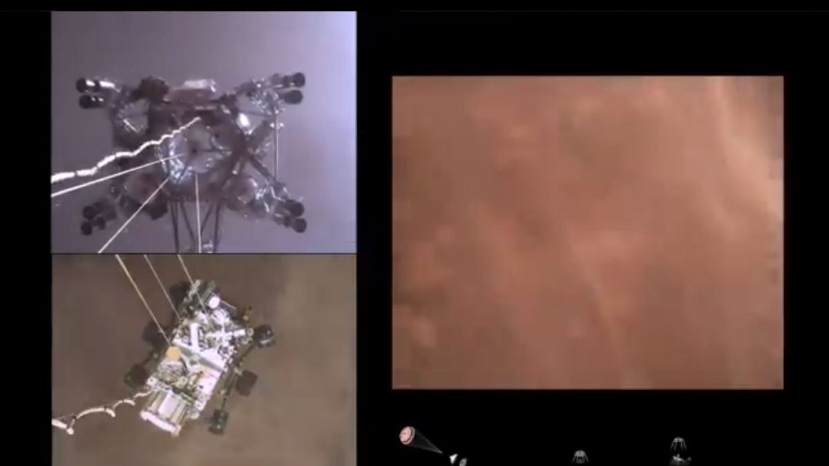 Amerikan Uzay ve Havacılık Dairesi (NASA), "Perseverance" adlı keşif aracının Mars'a iniş görüntülerini yayımladı.
