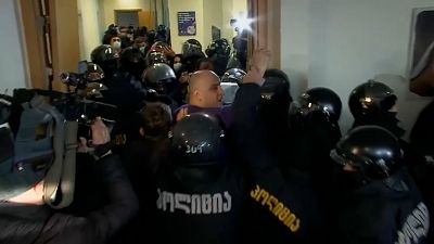 Georgian police arrest opposition leader Nika Melia after storming HQ