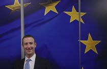 Facebook CEO Mark Zuckerberg at a meeting at the European Commission in 2020.