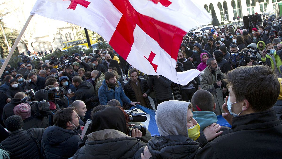 протесты в Тбилиси - 23 февраля 2021 г.