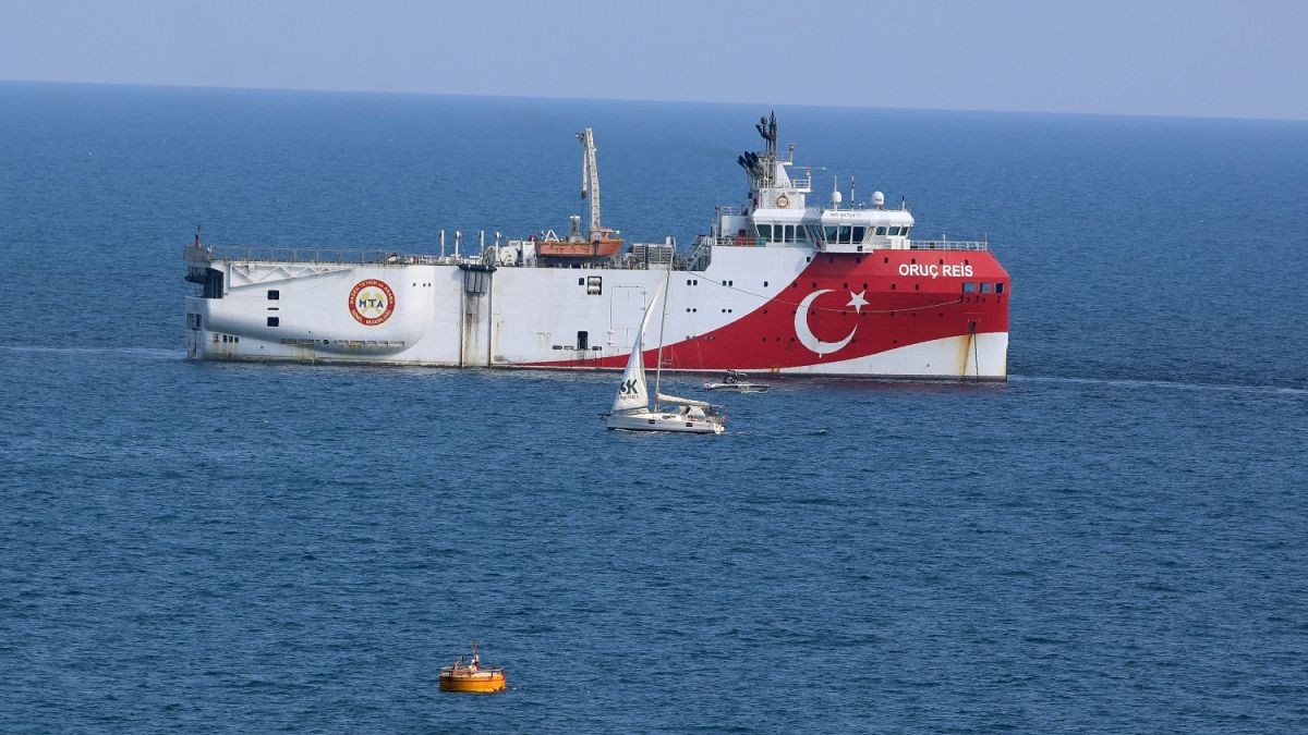 کشتی تحقیقاتی ترکیه در آب های مدیترانه 