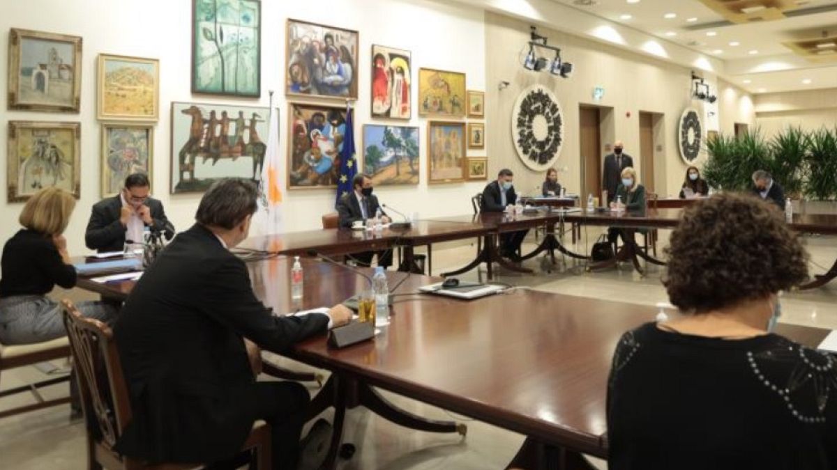 Σύσκεψη στο προεδρικό μέγαρο Κύπρου