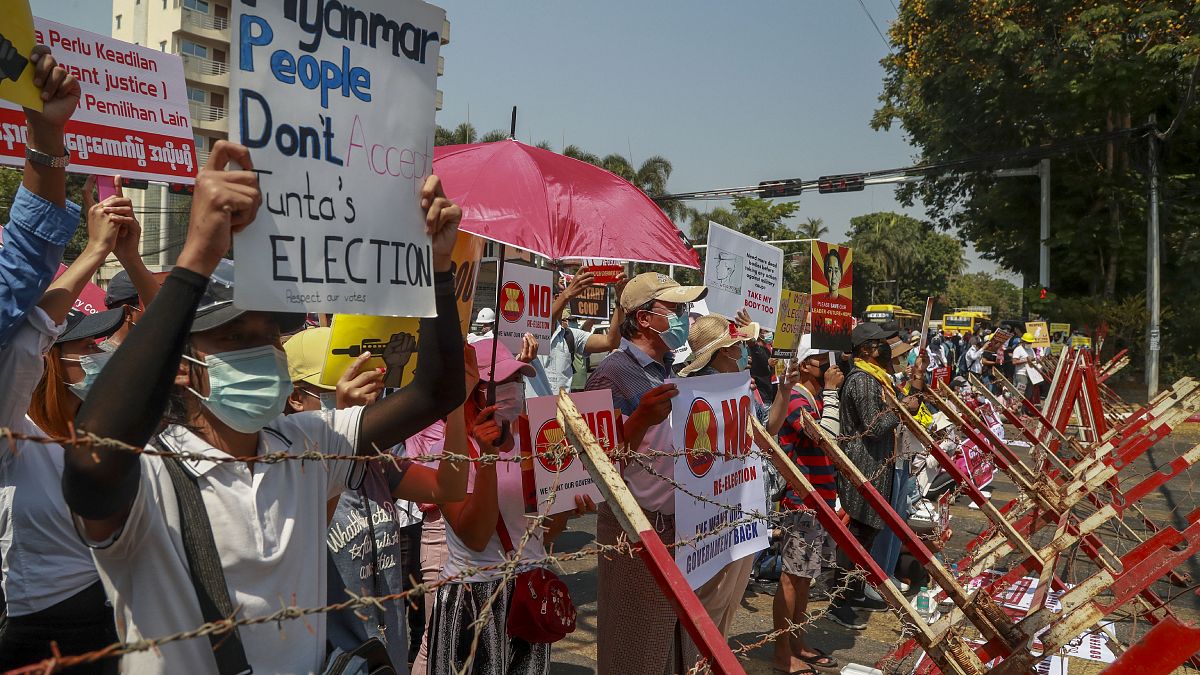 شاهد: استمرار المظاهرات في ميانمار ضد الانقلاب العسكري