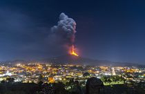 Éruption du Mont Etna en Sicile (Italie), le 24/02/2021
