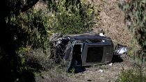 حادث انقلاب سيارة لاعب الصولجان تايغر وودز في لوس أنجلس. 2021/02/23
