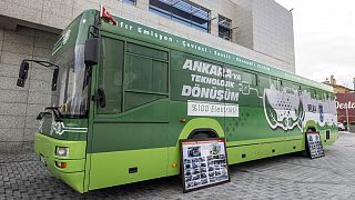 Ankara Büyükşehir Belediyesi'nin ilk elektrikli otobüsü