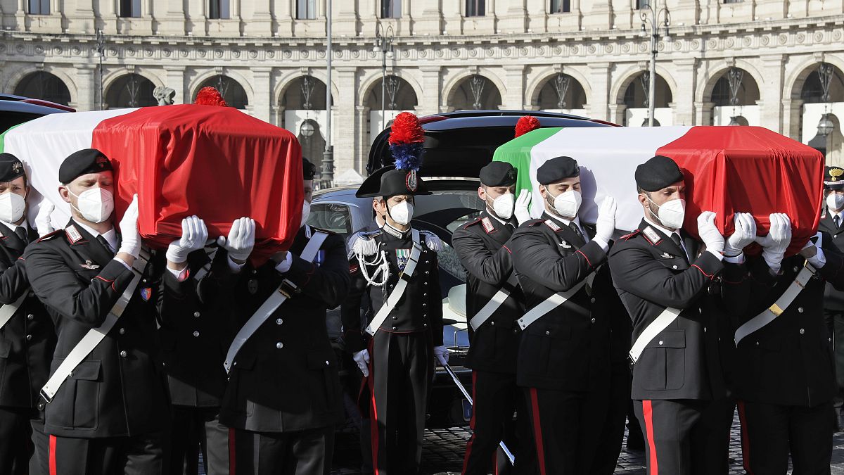 مراسم جنازة رسمية ووطنية لتشييع سفير إيطاليا الذي قتل في جمهورية الكونغو الديموقراطية