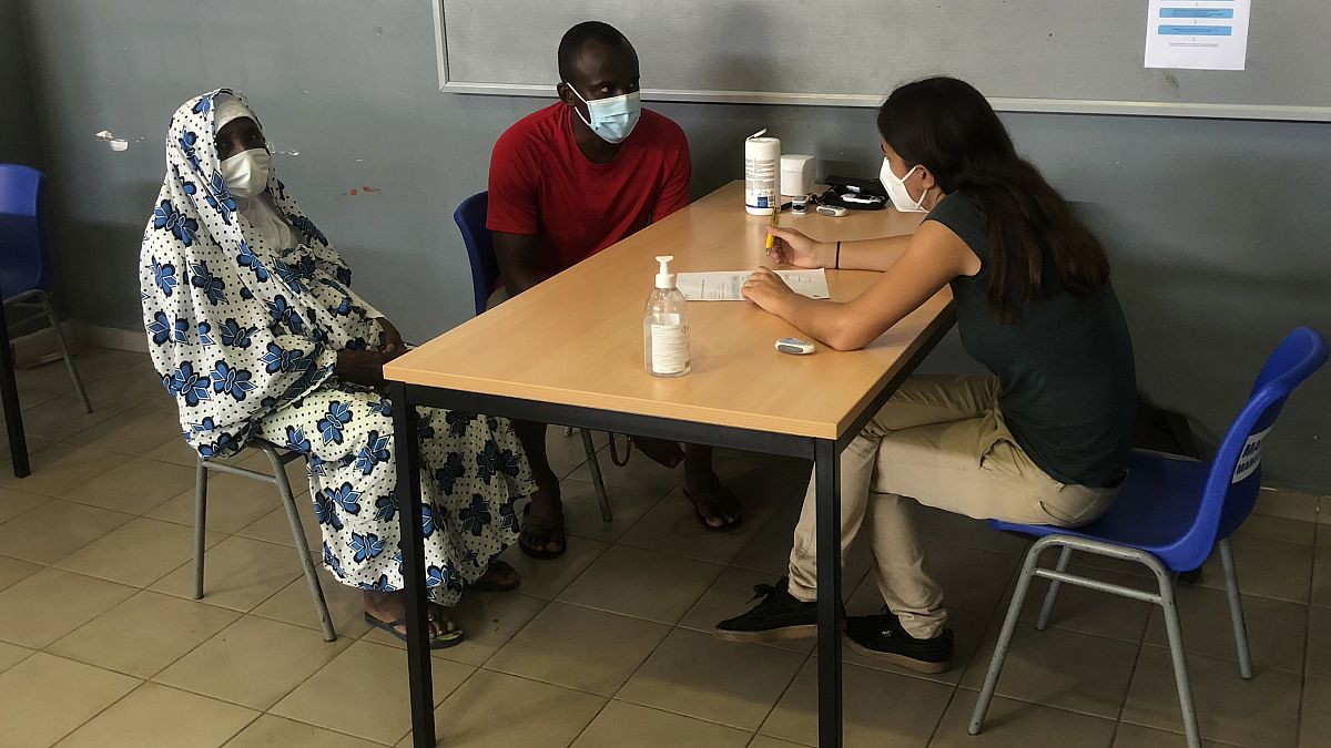 Dans un centre de vaccination sur l'île française de Mayotte, le 06/02/2021