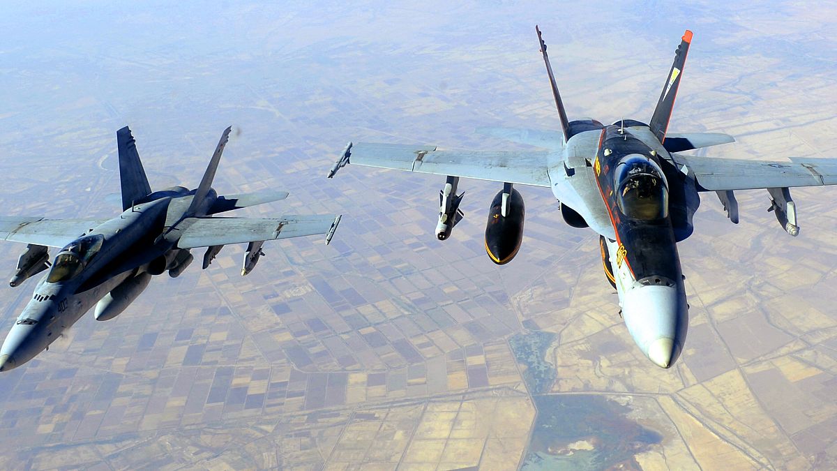 جنگنده‌های آمریکایی بر فراز آسمان سوریه