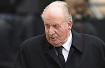 FILE - In this Saturday, May 4, 2019 file photo, Spain's former King Juan Carlos attends the funeral of the Grand Duke Jean of Luxembourg, in Luxembourg.