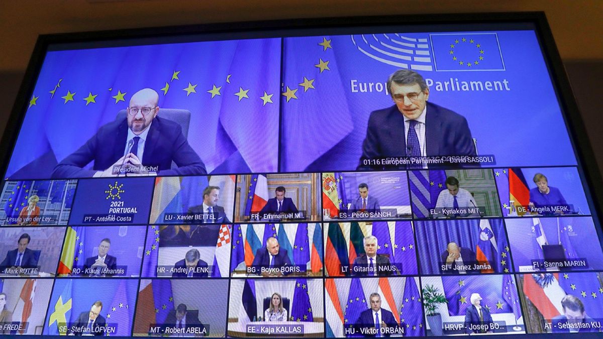 قمة الاتحاد الأوروبي المنعقدة عبر الفيديو  25 فبراير 2021