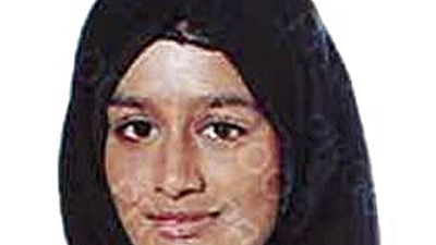 This undated photo released by the Metropolitan Police of London, shows Shamima Begum