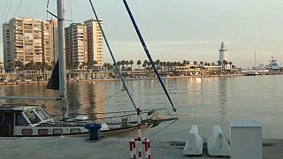 Malaga's port, empty of yachts