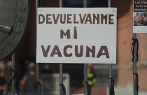 Protesta contra las vacunas VIP en Buenos Aires