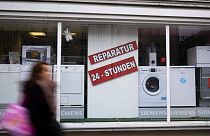 Geschäft, das die Reparatur von elektronischen Geräten und Haushaltsgeräten anbietet, Berlin, 26.02.2021