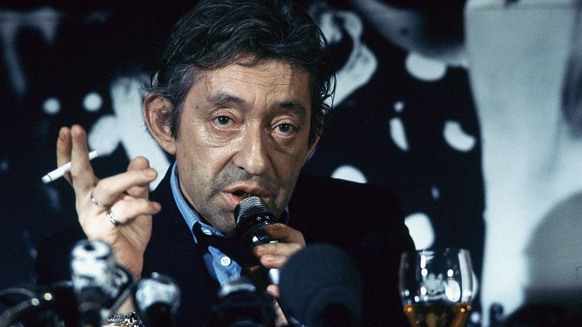 Serge Gainsbourg en 1986, lors d'une campagne de promotion pour une marque de cigarettes