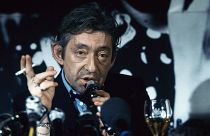 Serge Gainsbourg en 1986, lors d'une campagne de promotion pour une marque de cigarettes