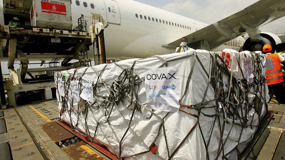 A shipment of COVID-19 vaccines distributed by the COVAX Facility arrives in Ivory Coast, Friday Feb. 25, 2021.