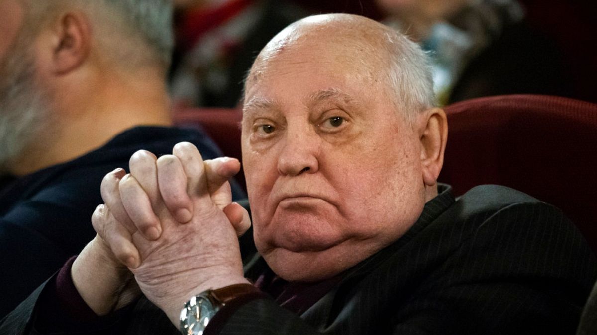 Former Soviet leader Mikhail Gorbachev in Moscow, Russia, Thursday, Nov. 8, 2018. 