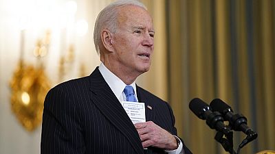 Joe Biden faisant le point sur l'évolution de la situation sanitaire, 2 mars 2021