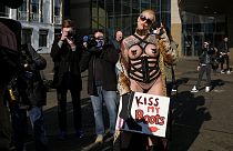 Manifestation des professionnel.l.e.s du sexe à La Haye, 2 mars 2021