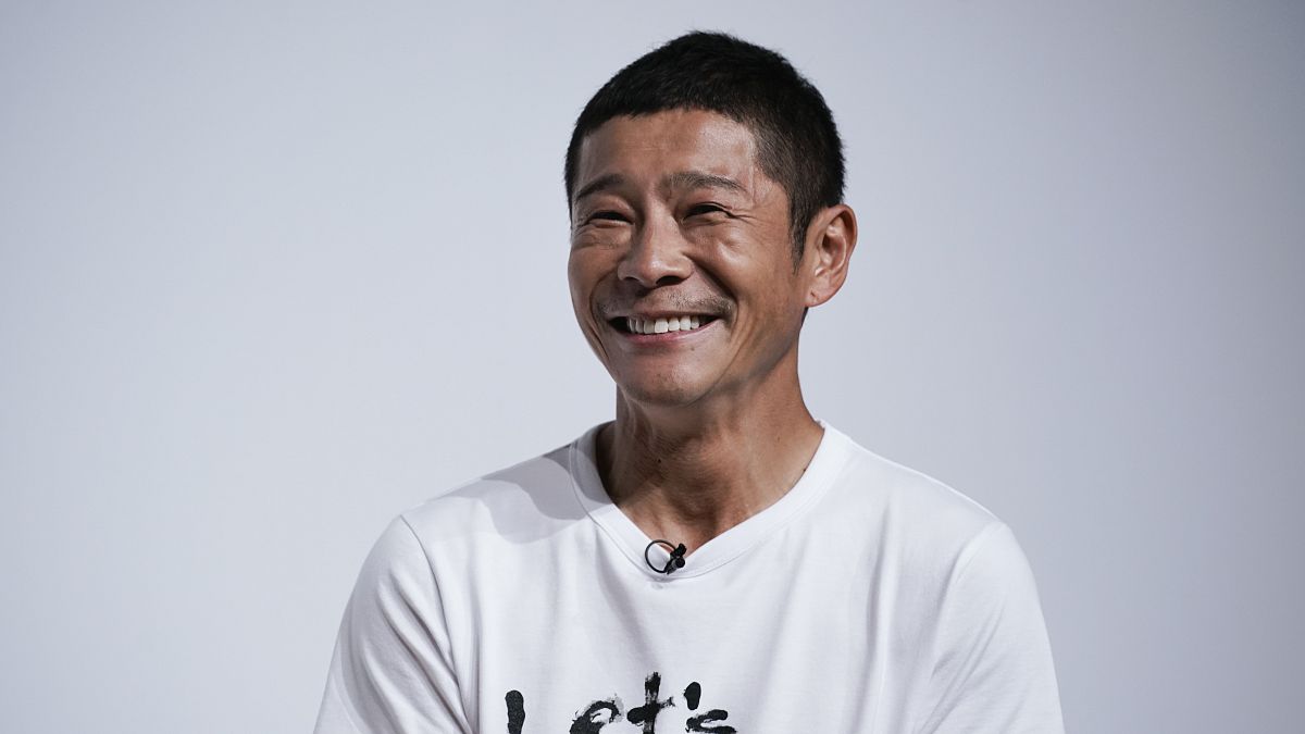 Zozo founder Yusaku Maezawa attends a news conference Thursday, Sept. 12, 2019, in Tokyo. 