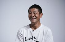 Zozo founder Yusaku Maezawa attends a news conference Thursday, Sept. 12, 2019, in Tokyo.