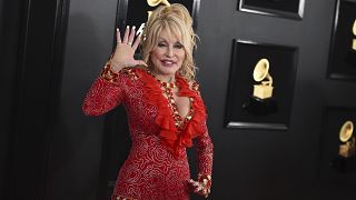 Dolly Parton arrives at the 61st annual Grammy Awards on Feb. 10, 2019, in Los Angeles.