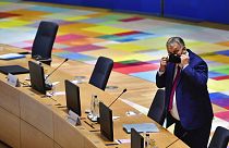 Le Premier ministre hongrois Victoo Orban à Bruxelles lors du sommet européen du 2 octobre 2020