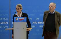 Archives - Alice Weidel (à gauche) et Alexander Gauland, les deux leaders du parti "Alternative pour l'Allemagne" (AfD), à Berlin, le 15/01/2019