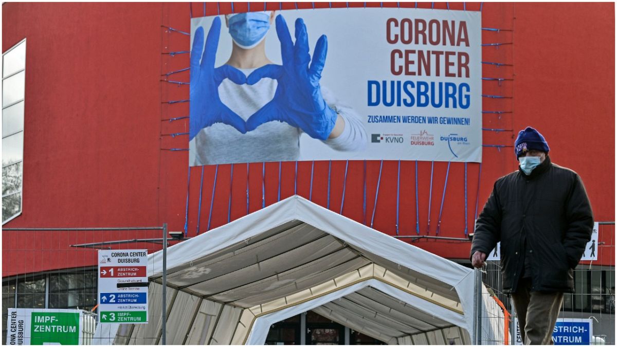 مركز علاج كورونا في دويسبورغ ، ألمانيا.