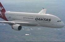 Un avión en vuelo de la aerolínea australiana Qantas
