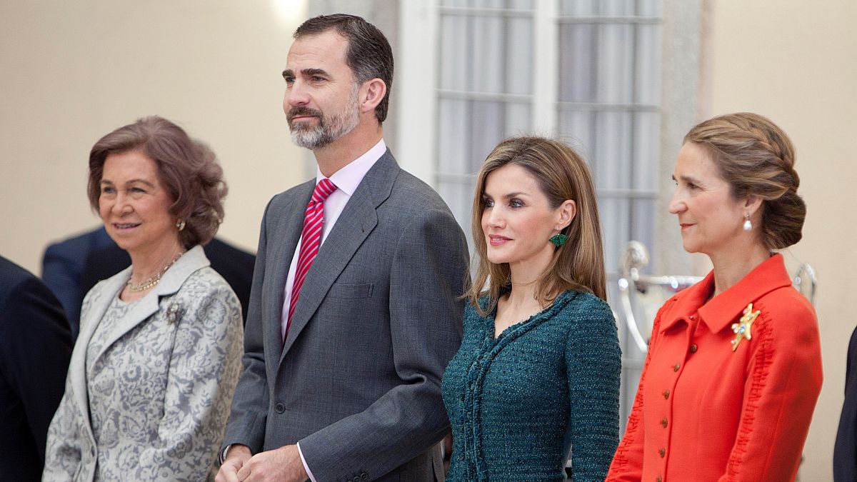 İspanya Kralı VI. Felipe ile kraliyet ailesinin diğer üyeleri
