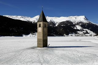 Graun in South Tyrol in Northern Italy, is one of hundreds of drowned European towns