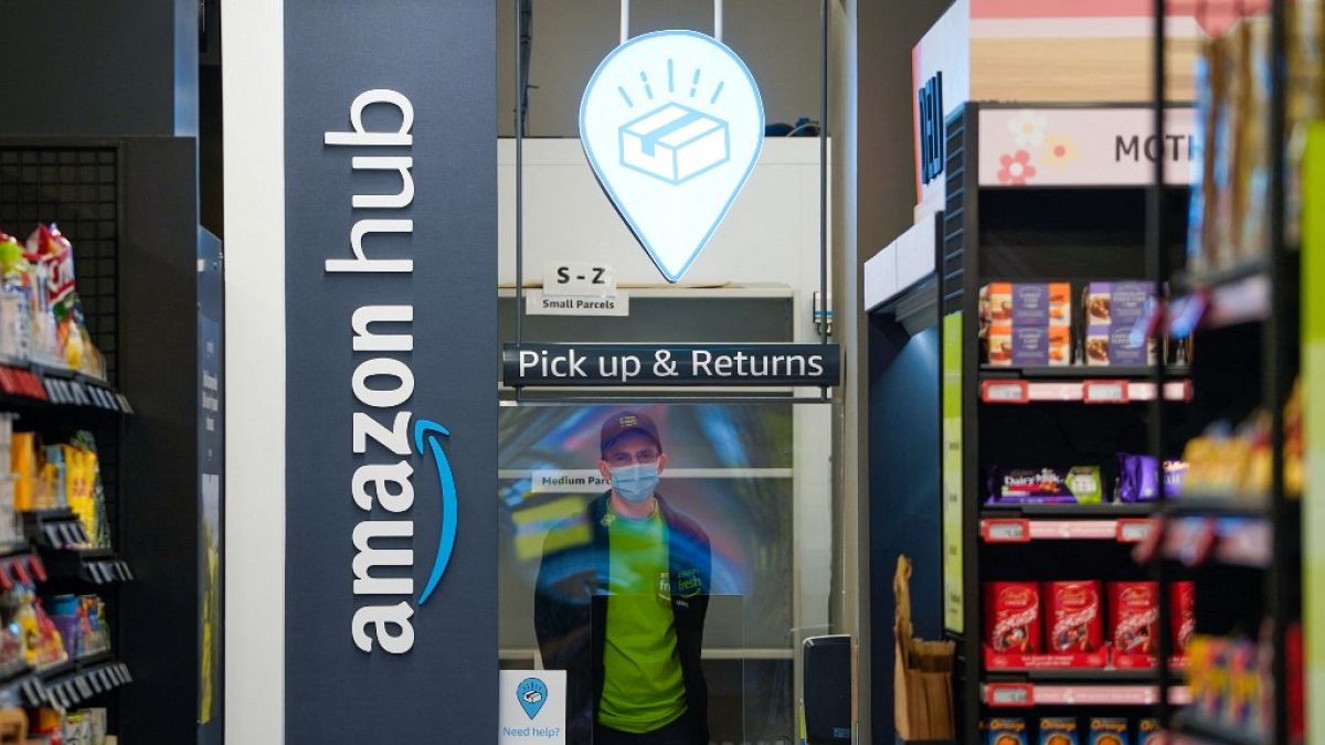 Le supermarché "Amazon Fresh" installé à Londres (Royaume-Uni), le 04/03/2021