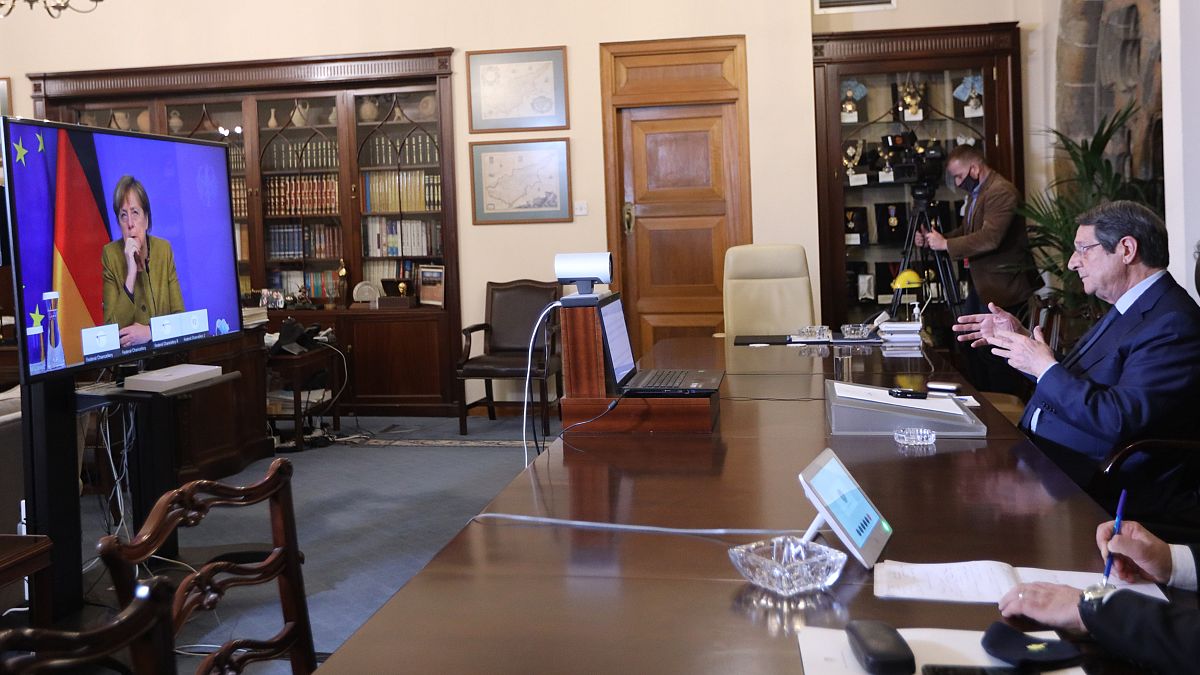  Ο Πρόεδρος της Δημοκρατίας Νίκος Αναστασιάδης συμμετέχει σε τηλεδιάσκεψη με την Καγκελάριο της Γερμανίας Άγκελα Μέρκελ.