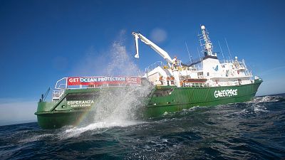 Inert granite boulders are being placed into the English Channel as part of a new bottom trawler exclusion zone. Inert granite boulders are being placed into the English Channel as part of a new bottom trawler exclusion zone.