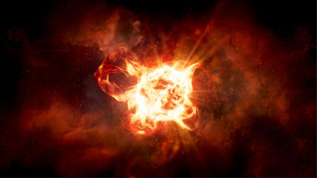تصویر بازسازی شده از انفجار در ستاره قرمز غول‌پیکر