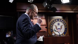 Senate Majority Leader Chuck Schumer of N.Y., speaks during a news conference after the Senate passed a COVID-19 relief bill in Washington, Saturday, March 6, 2021. 