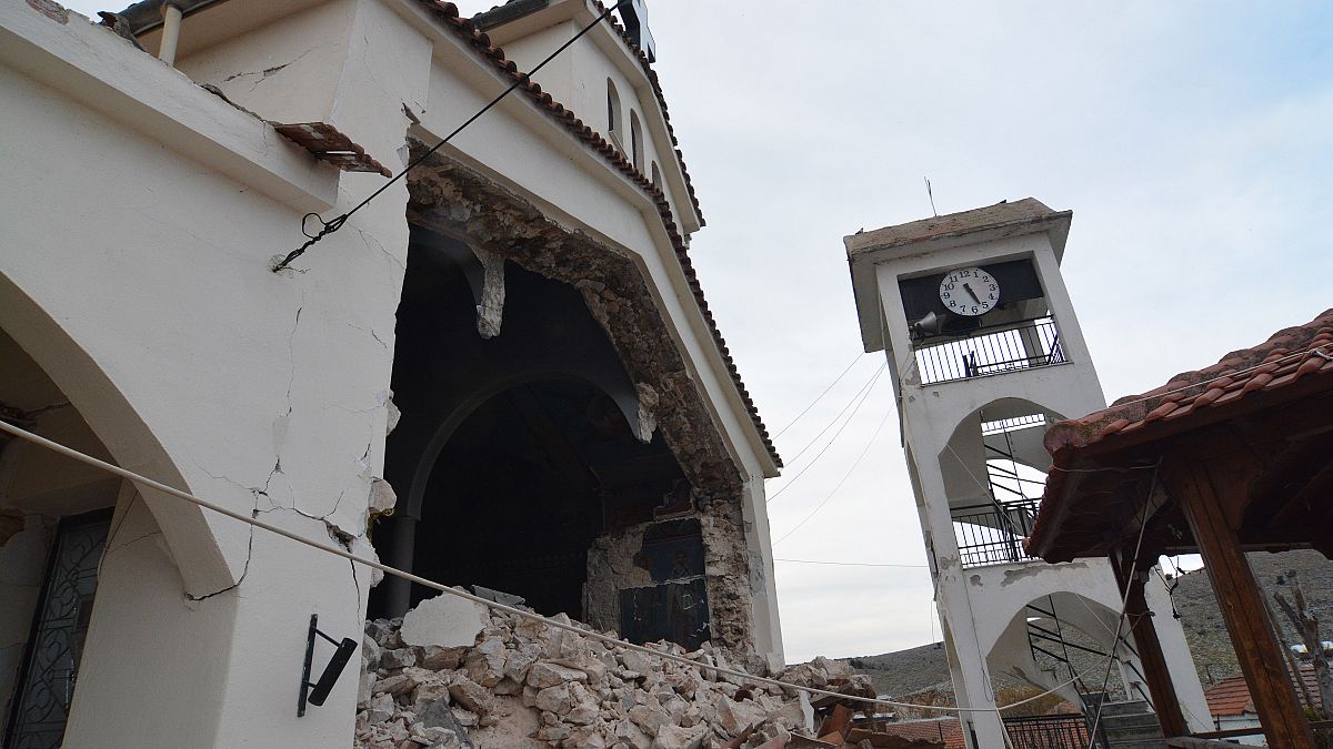 Κατεστραμμένη εκκλησία στο χωριό Κουτσόχερο Λάρισας