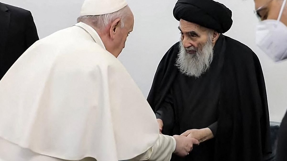 Papa Francis ile Şii lider Sistani görüşmesi